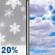 Saturday: A 20 percent chance of snow before 8am.  Partly sunny, with a high near 42. Northwest wind 10 to 15 mph. 
